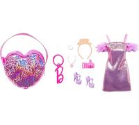 Barbie Ropa, bolsa de lujo con clip con traje de cumplea os y cinco accesorios tem ticos para mu ecas Barbie