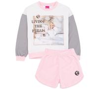 Barbie Rosado Barbie Doll Conjunto de pijama de manga larga y pernera corta Chic