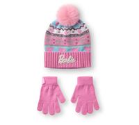 Barbie Rosado Fair Isle Conjunto de gorro y guantes Muchachos