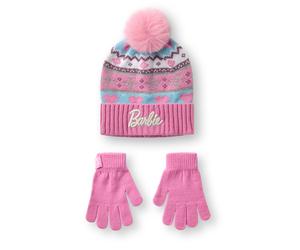 Barbie Rosado Fair Isle Conjunto de gorro y guantes Muchachos