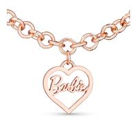 Barbie Round Link Heart Necklace - Rose Gold