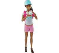 Barbie senderista con perro muñeca articulada con ropa de senderismo y gorra original de Mattel (GRN66)