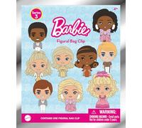Barbie Series - Clip coleccionable para bolsa de 3 - 5 pulgadas - Bolsa ciega (una figura aleatoria) - Llavero de personaje de muñeca de moda / accesorio de mochila | Producto oficial