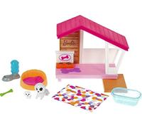 Barbie Set de Juego con caseta de Perro, 2 Perritos y Accesorios de Juguete para muñecas, Regalo para niñas y niños +3 años (Mattel GRG78)
