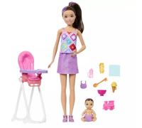 Barbie: Set de juego Niñera - Silla alta
