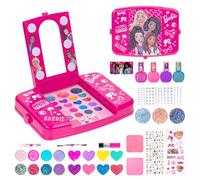 Barbie Set Maquillaje con Espejo Luminoso Gloss y Esmalte