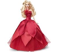 Barbie Signature 2022 Muñeca navideña de cabello rubio, serie coleccionable, incluye soporte para muñecas y embalaje para exhibir