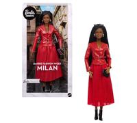 Barbie Signature @BarbieStyle Milán Muñeca de colección | Muñeca de moda con look milanés rojo, falda a juego y accesorios, muñeca de colección, JJX31