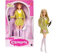 Barbie Signature Clueless (Fuera de Onda) Cher Muñeca Coleccionable con Conjunto Amarillo a Cuadros, Mochila, teléfono móvil y Permiso de Conducir Principiante, JBJ34