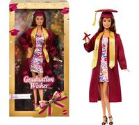 Barbie Signature Deseos de graduación, muñeca con Toga Burdeos y Birrete con Borla, Juguete Coleccionable con Embalaje Regalar, JJX81