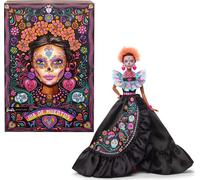 Barbie Signature Doll, 2024 Día De Muertos Collectible in Black Dress with Blue