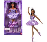 Barbie Signature Feliz cumpleaños, muñeca con Pelo Negro y un Vestido con un Efecto de arcoíris en Tonos Pastel, Juguete Coleccionable con Embalaje Regalar, JJX76