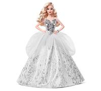 Barbie Signature Fiesta Muñeca de colección de Juguete con Ondas rubias y Vestido de Gala (Mattel GXL21)