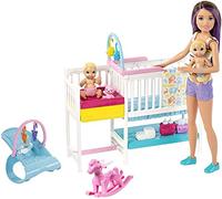Barbie Skipper Hora de la Siesta, Muñeca Canguro con bebés y Accesorios, Regalo para niñas y niños 3-9 años (Mattel GFL38)