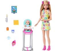 Barbie Skipper Doll & Playset with Accessories, Babysitting Set Themed to Mealti