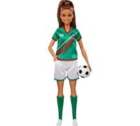 Barbie Soccer Doll, Brunette Ponytail, Colorful #16 Uniform, Soccer Ball, Cleats, Tall Socks, Great Sports-Inspired Gift for Ages 3 and Up