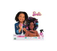 Barbie, Cabeza de Peinado Affro Style, 27 Accesorios de Peluquería Incluidos, Su Maquillaje Cambio de Color, Juguete para Niños a Partir de 3 Años, GIOCHI PREZIOSI, BAR34
