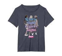 Barbie The Movie - Cada Noche es Noche de Chicas Camiseta, Mujer Tallas Grandes, Azul Jaspeado, 3XL Grande