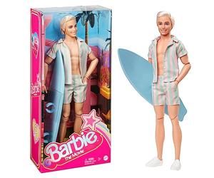 Barbie The Movie - Ken Muñeco Signature Coleccionable de la película con Chaleco a Rayas y Tabla de Surf, Juguete de colección, Regalo +3 años (Mattel HPJ97)