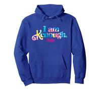 Barbie The Movie - Logotipo de teñido Anudado I Am Kenough Sudadera con Capucha, Unisex para Adultos, Azul Real, M