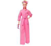 Barbie THE MOVIE, Margot Robbie as Barbie Doll from the movie, wearing pink jump