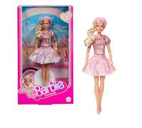 Barbie The Movie Margot Robbie Muñeca Coleccionable con Blusa Rosa y tutú en Rosa, Melena Recogida y Joyas a Juego, JBJ53