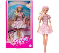 Barbie The Movie Margot Robbie Muñeca Coleccionable con Blusa Rosa y tutú en Rosa, Melena Recogida y Joyas a Juego, JBJ53