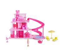 Barbie The Movie Mini Dreamhouse™ Playset, rosa, casa de muñecas de varios niveles con piscina, tobogán y accesorios