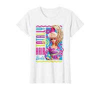 Barbie - Totally Hair Camiseta, Mujer, Blanco, L