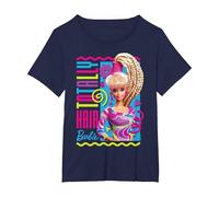 Barbie - Totally Hair Camiseta, Mujer Tallas Grandes, Azul Marino, 3XL Grande