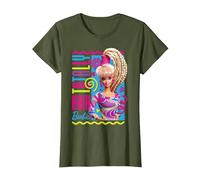 Barbie - Totally Hair Camiseta, Mujer, Verde Oliva, XL