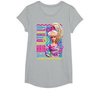 Barbie - Totally Hair Camiseta, Niñas, Gris Jaspeado, S