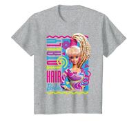 Barbie - Totally Hair Camiseta, Niños, Gris Jaspeado, 2 años