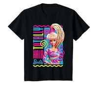 Barbie - Totally Hair Camiseta, Niños, Negro, 4 años