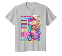 Barbie - Totally Hair Camiseta, Niños, Plata, 6 años