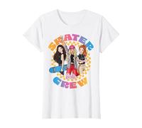 Barbie - Trio Skater Crew Camiseta, Mujer, Blanco, 3XL