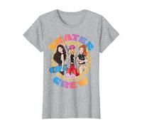Barbie - Trio Skater Crew Camiseta, Mujer, Gris Jaspeado, 3XL