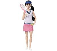 Barbie Tú Puedes ser Made to Move Jugadora de Tenis Muñeca asiática Profesiones con Accesorios, Juguete +3 años (Mattel HKT73)