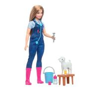 Barbie Tú Puedes ser Muñeca Rubia Profesiones Veterinaria de Granja con Oveja y Accesorios, 65 Aniversario, Juguete +3 años (Mattel HRG42)