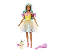 Barbie Un Toque de Magia Teresa Muñeca Pelo Azul con Look fantasía, Mascota, Pei