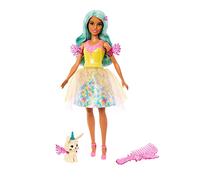 Barbie Un Toque de Magia Teresa Muñeca Pelo Azul con Look fantasía, Mascota, Peine y Accesorios, Juguete +3 años (Mattel HLC36)