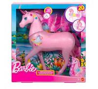 Barbie Unicornio Galopa y brilla Juguete con 20 combinaciones interactivas de luces, sonidos y música, presiona botones y acaricia la cabeza del animal para jugar, JCP78