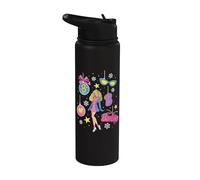 Barbie - Vacaciones - Barbie Ornamento Varios Iconos Y Estrellas Stainless Steel Insulated Water Bottle