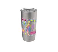 Barbie - Vacaciones - Barbie Ornamento Varios Iconos Y Estrellas Vaso térmico de acero inoxidable de doble pared