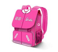 Barbie Varsity-Mochila Expandible EXP, Rosa, 21 x 33 cm, Capacidad 28 L