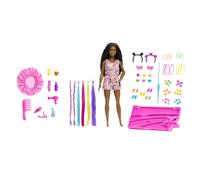 Barbie: Vida en la Ciudad: Brooklyn y sus Peinados, Mu eca Morena con +75 Accesorios para el Cabello, Juguete de Regalo para Mayores de 3 A os (M