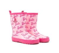 Barbie Wellies Muchachas niños Rosa Glitter Logo Lluvia Wellington Botas 29 EU