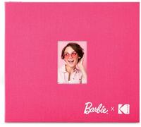 Barbie x Kodak Álbum de Fotos Tipo Scrapbook de Tela Rosa de 8x8” con Ventana para Foto en la Portada