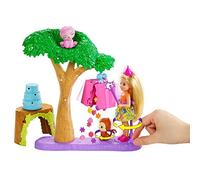Barbie y Chelsea El cumpleaños perdido, Chelsea cumpleaños con piñata, muñeca con Set de Juego con Accesorios y Mascotas (Mattel GTM84)