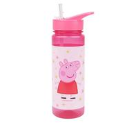 Barbo Toys - Botella de Peppa Pig Flowers, botella para niños de 3 a 8 años, apta para lavavajillas, ligera y duradera, diseño de Peppa Pig, dimensiones 6,5 x 6,5 x 22 cm